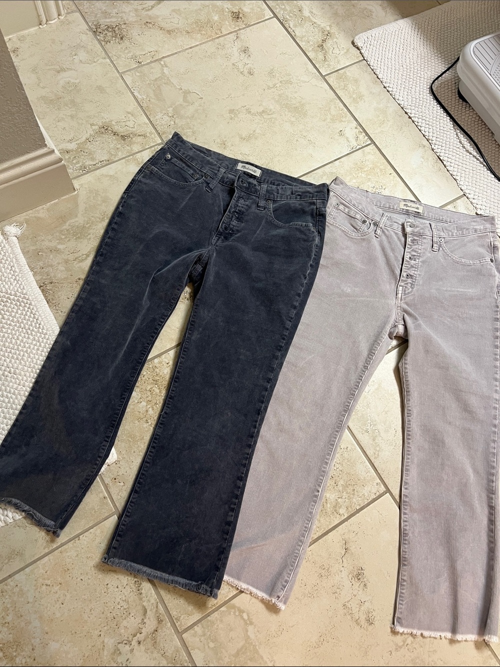 Madewell Flare Jeans Duo in Black and Light Gray